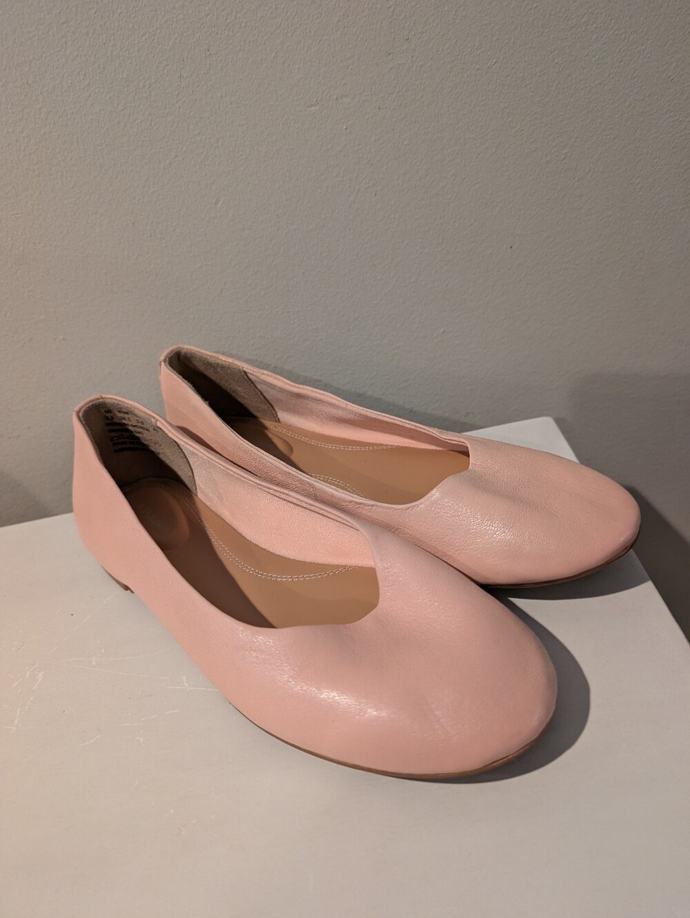 Hush Puppies Pink Leather Ballerina Ballet Flats Size 7.5